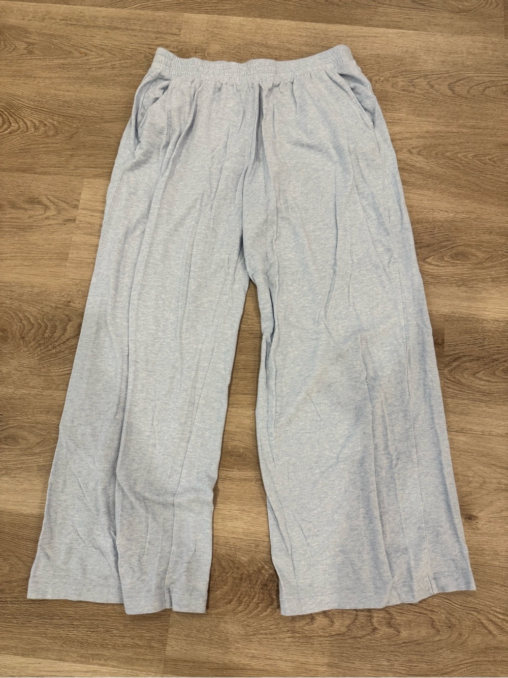 Abercrombie & Fitch Light Blue Wide-Leg Pajama Pants